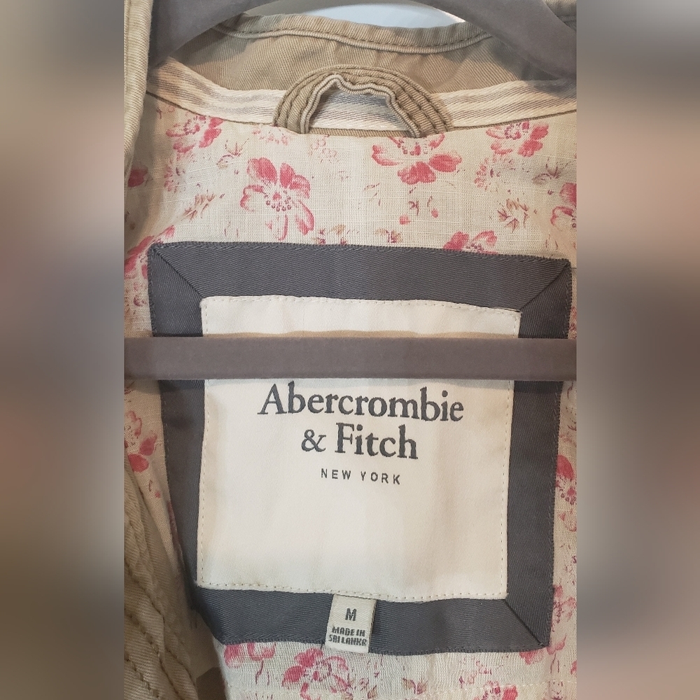 Abercrombie & Fitch Military Jacket Button Down Chest Snap Pockets Tan S… - Picture 4 of 16
